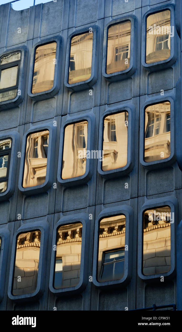 Abstract images of office buildings in the business quarter of Liverpool City centre. Stock Photo