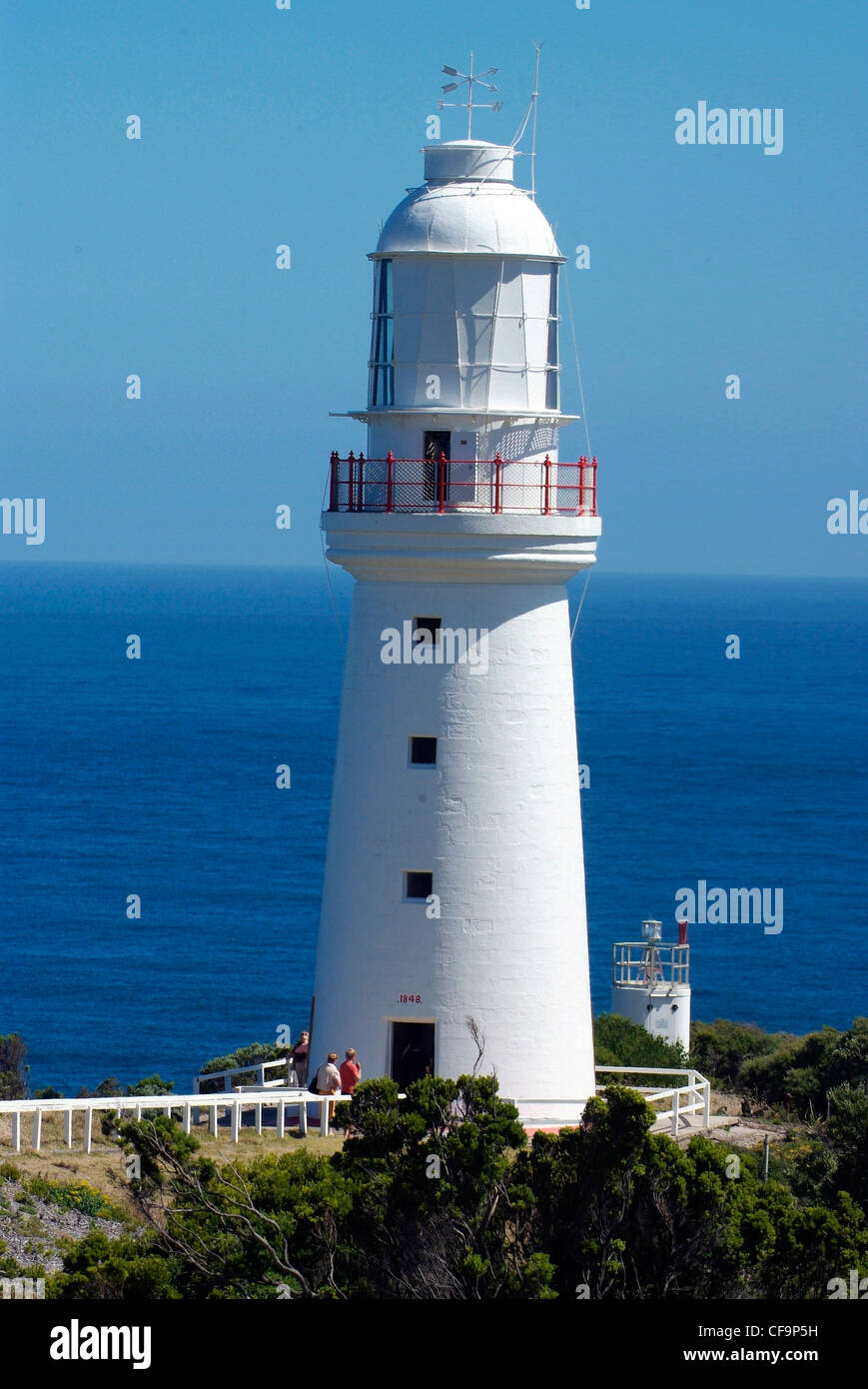 Australia, Victoria, Great Ocean Road, Cape Otway Lighthouse guarding the Bass Strait Stock Photo