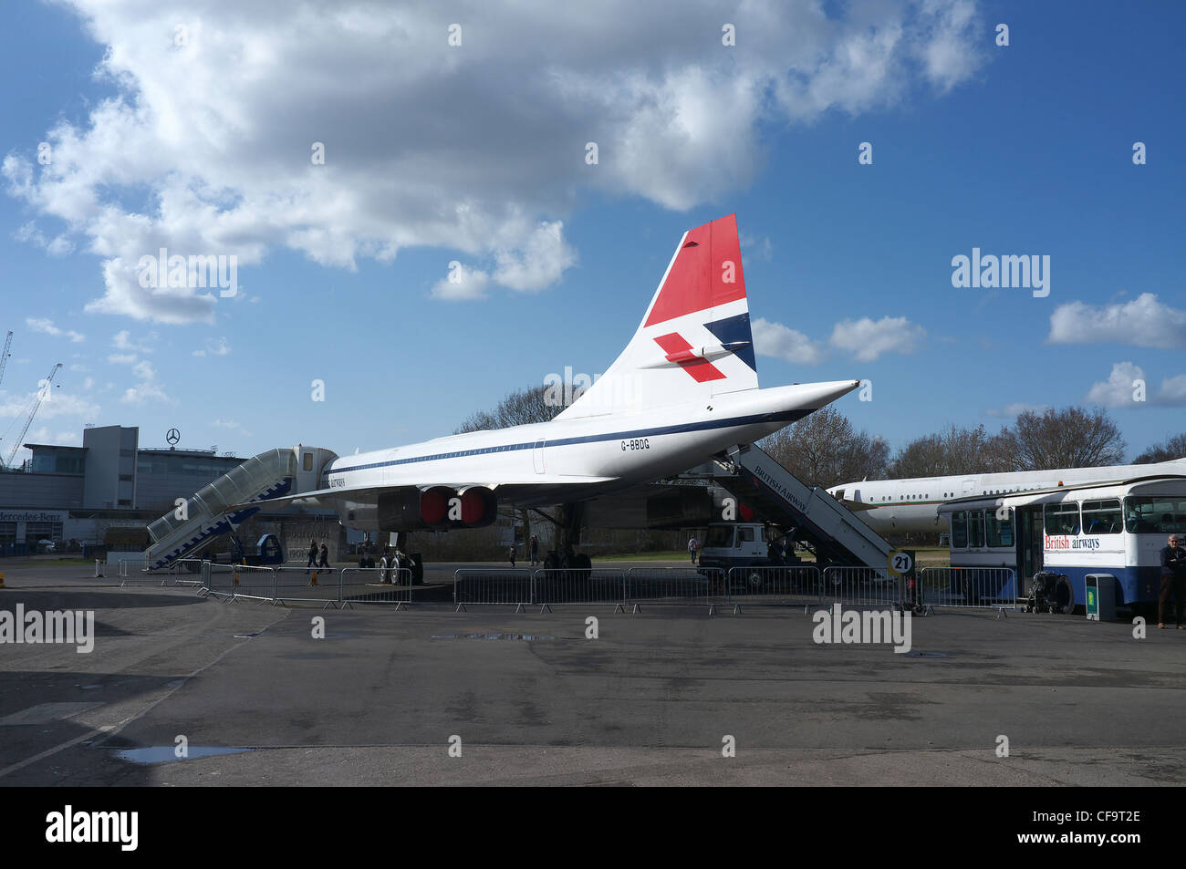 Concorde G-BBDG at Brooklands Museum. Stock Photo