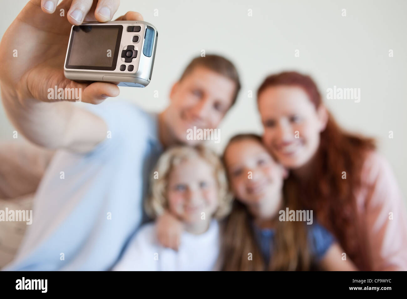 Digi cam being used to take picture Stock Photo