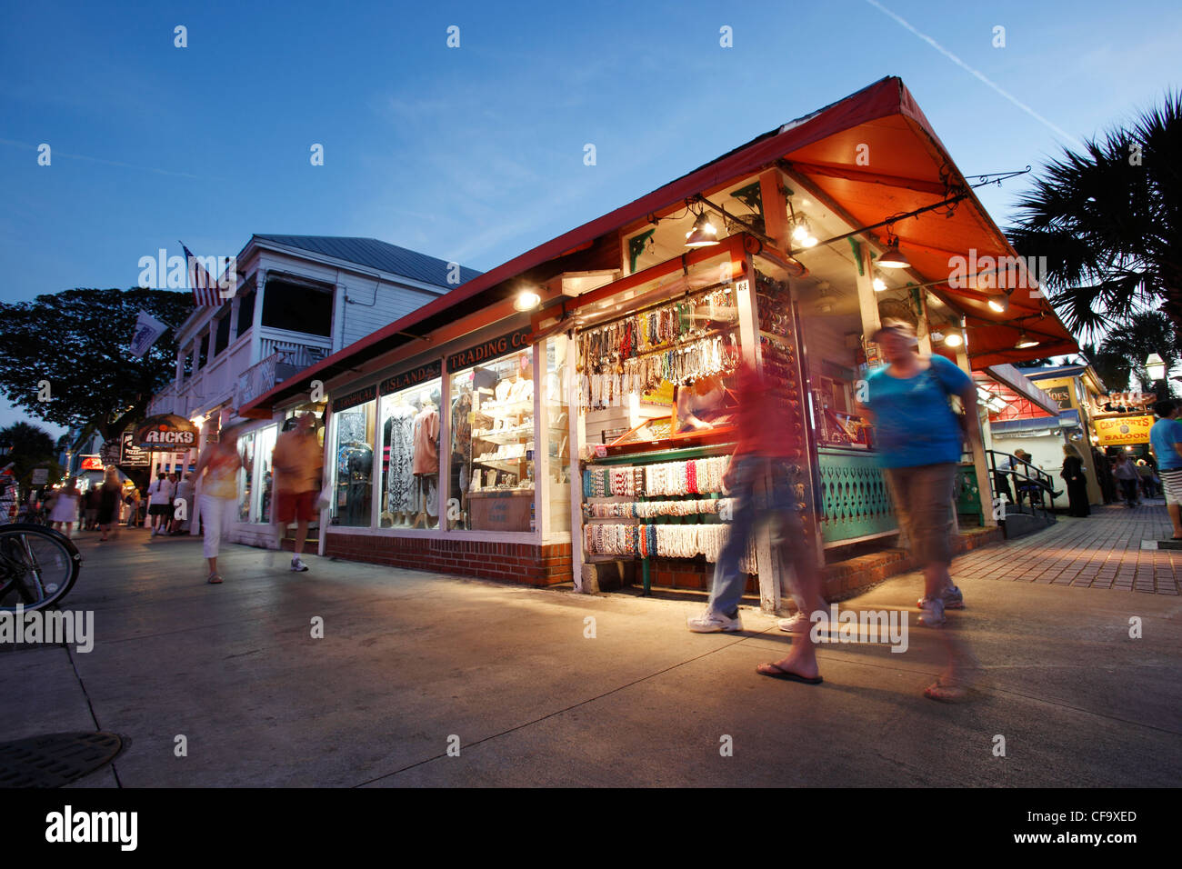 Corner shop on Duval Street, Key West, Florida Stock Photo