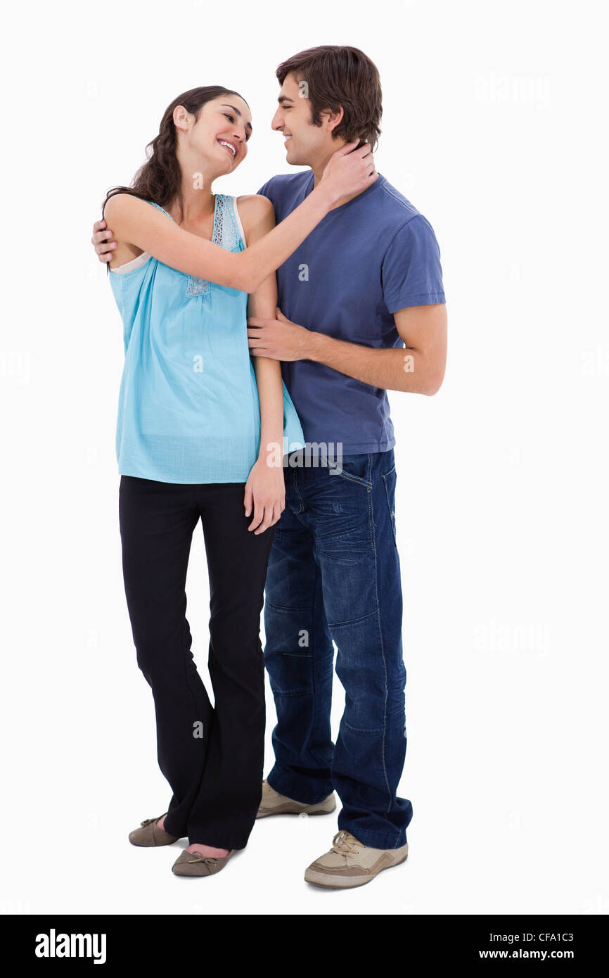 Portrait of a couple embracing each other Stock Photo