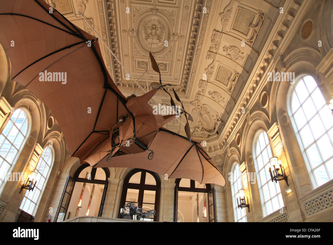 Flying machine - Invention Museum Paris France Stock Photo