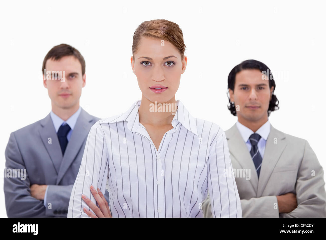 Business team with arms folded Stock Photo