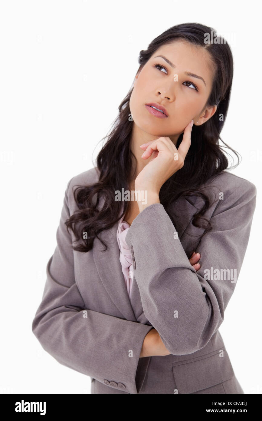 Thoughtful businesswoman Stock Photo