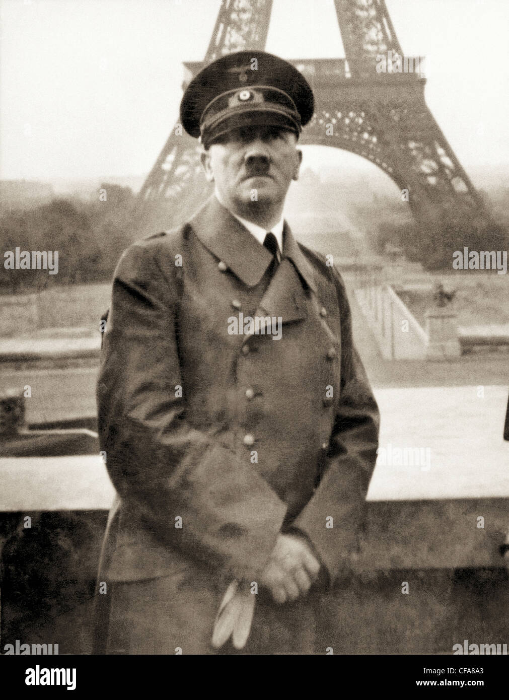 War, Europe, world war II, Nazi, National Socialist, Europe, world war, 1940, Paris, Hitler, Adolf Hitler, leader, Fuhrer, Franc Stock Photo