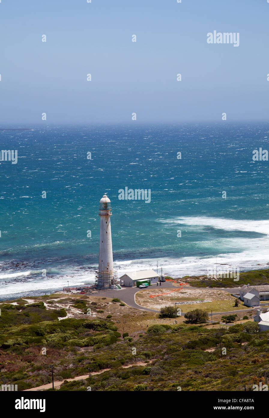 Slangkop Lighthouse in Kommetjie on Cape Peninsula West Coast Stock Photo