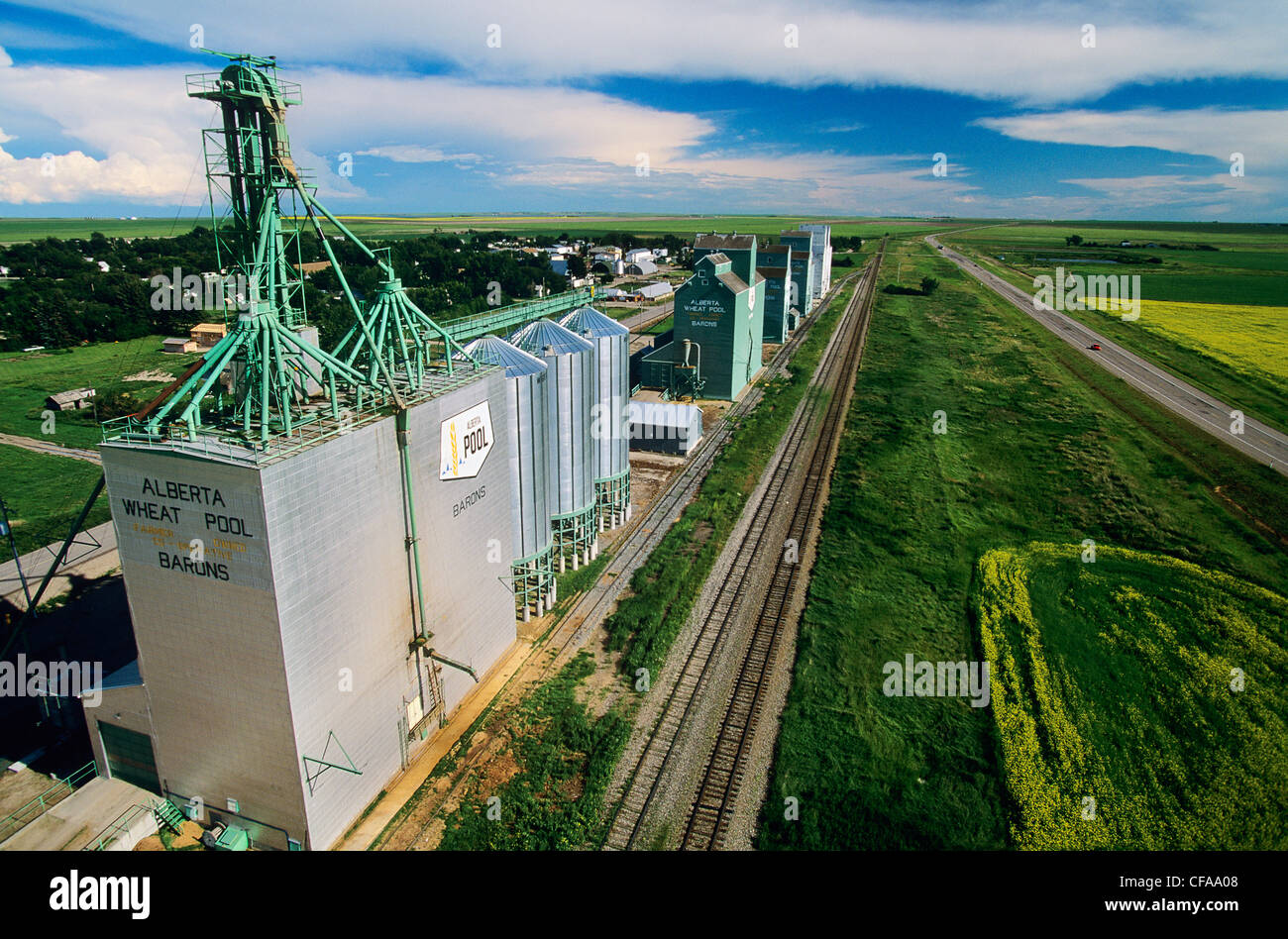 Grain Elevator, Alberta, Canada Stock Photo Alamy