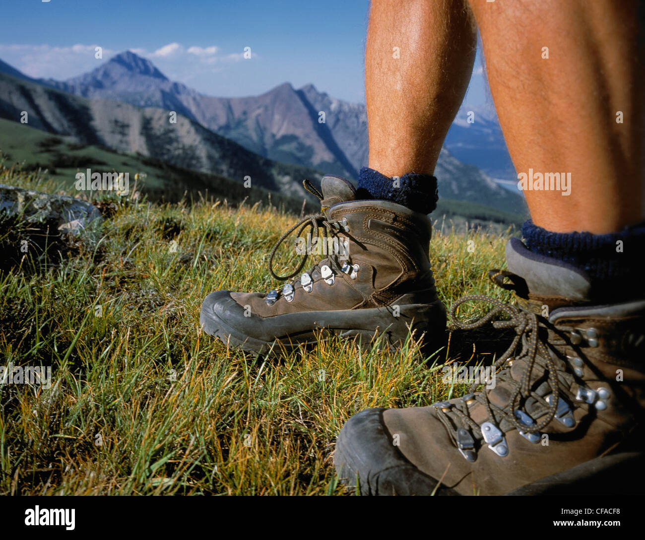 Hikers feet in bighorn wildland hires stock photography and images Alamy