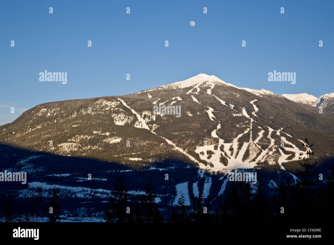 Revelstoke Mountain Resort on Mount MacKenzie, BC, Canada Stock Photo