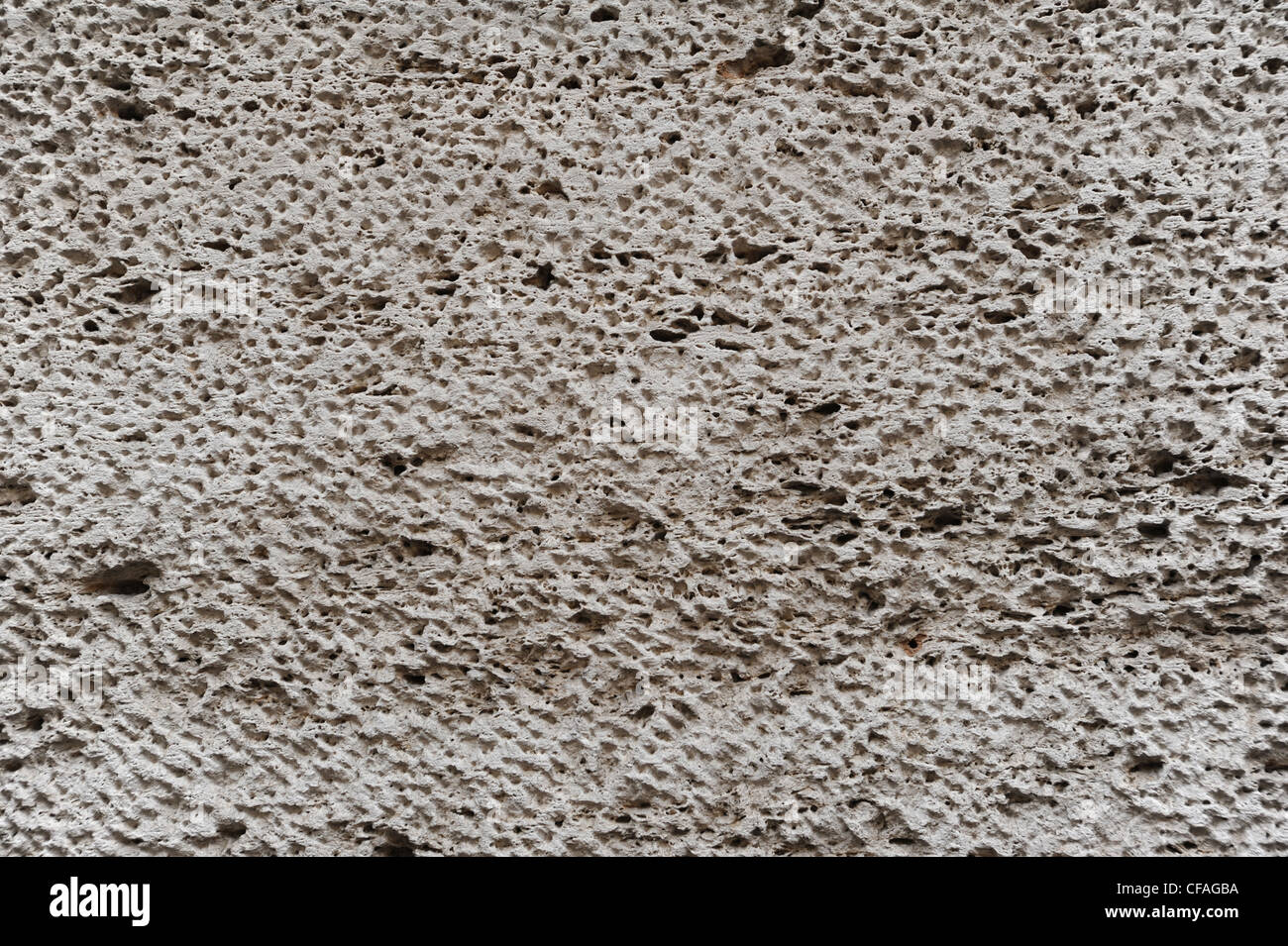Italy, Elba, wall, plaster, structure, holes, white Stock Photo