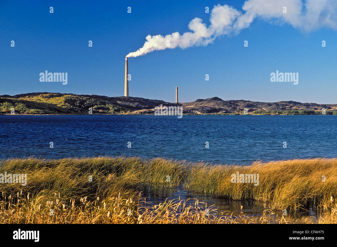 Sudbury Superstack smokestack largest chimney Stock Photo Alamy