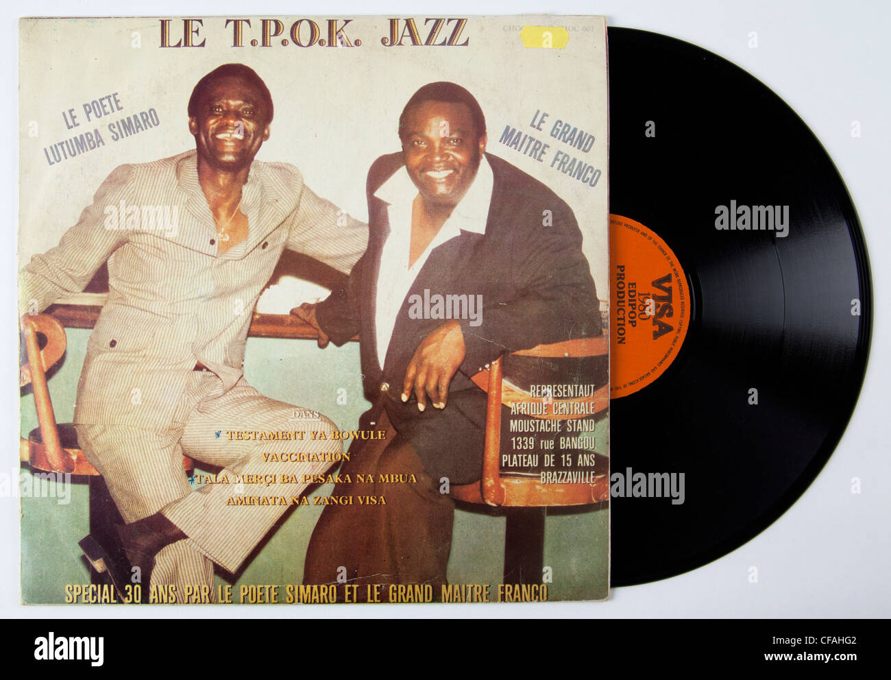 Franco et le T.P.O.K Jazz record cover Stock Photo