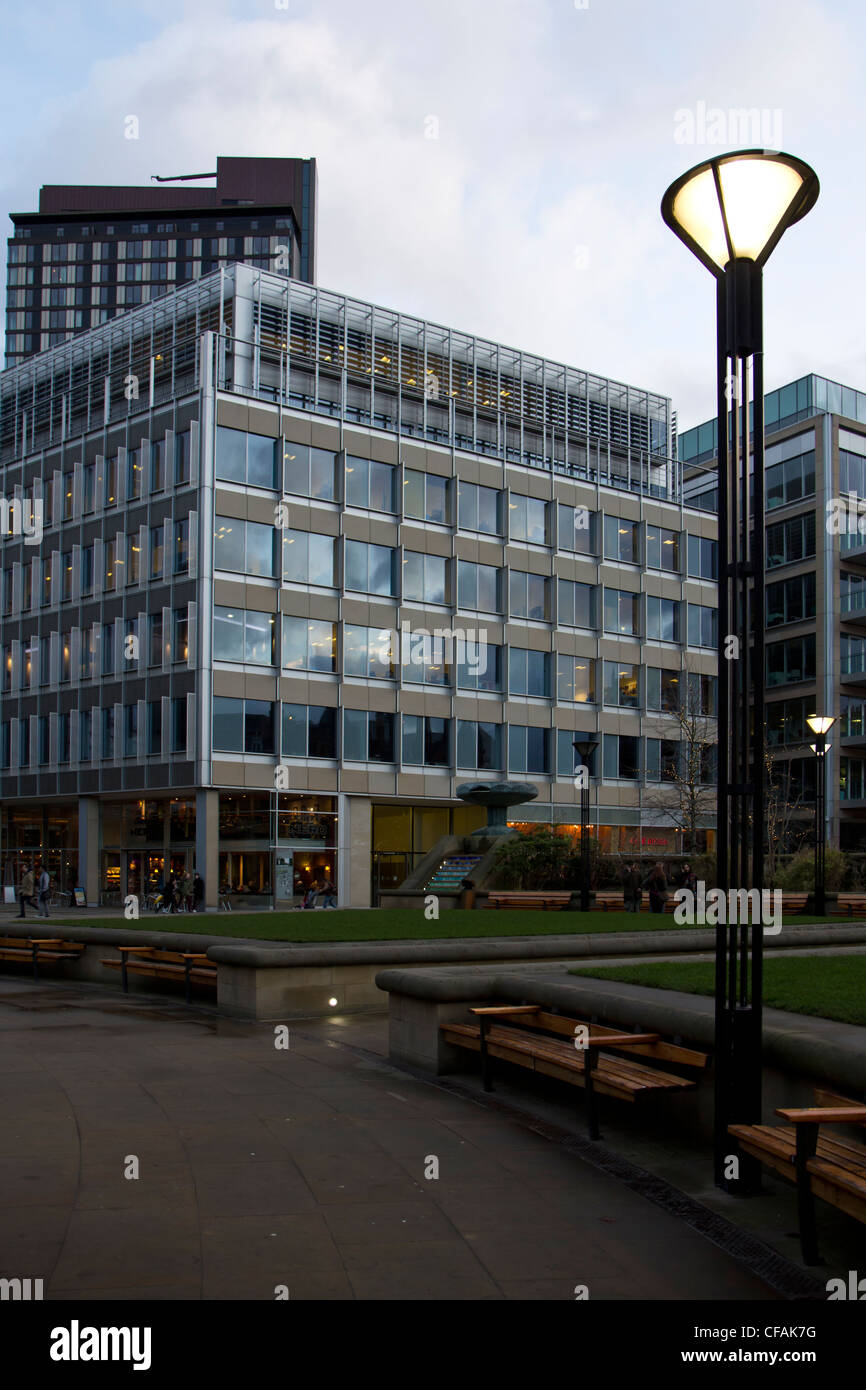 Modern Buildings In Sheffield City Center Includes Winter Gardens
