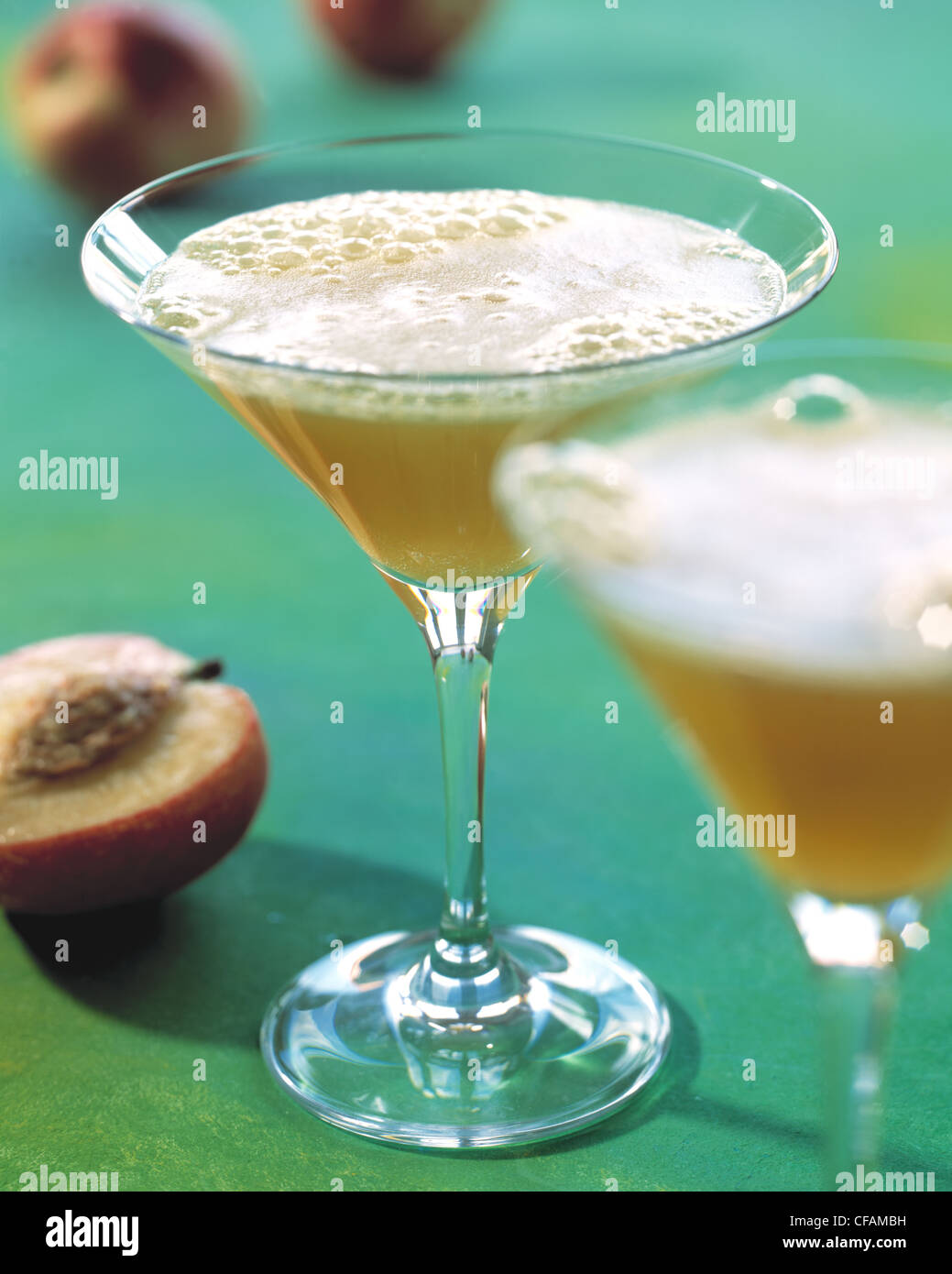 Drink with nectarine Stock Photo Alamy