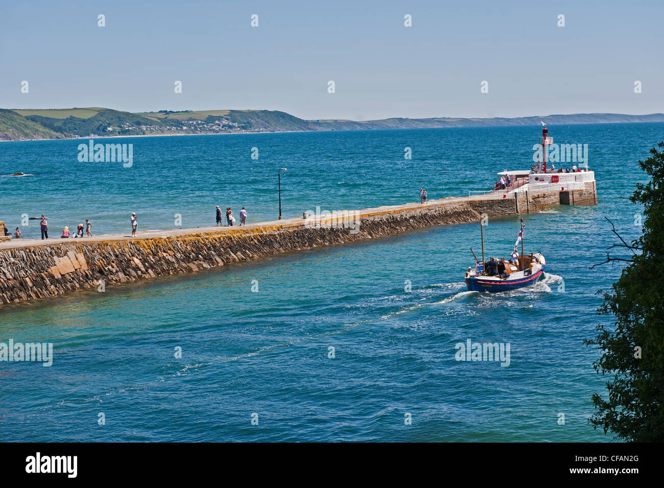 BANJO PIER, EAST LOOE, LOOE, CORNWALL, GREAT BRITAIN, UK Stock Photo