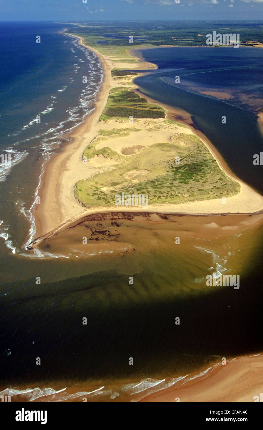 Aerial of St. Peters Bay, Blooming Point, Prince Edward Island National