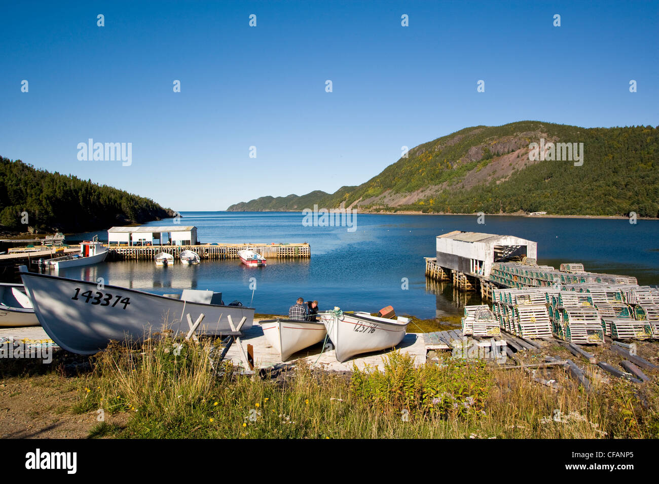 Wooden fishing dories, Summerville, Newfoundland and Labrador, Canada