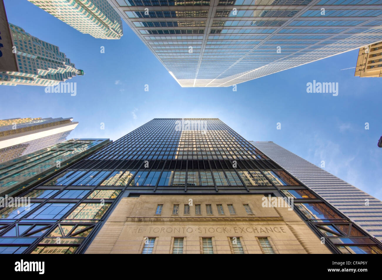 Highrise buildings financial district Toronto Stock Photo Alamy