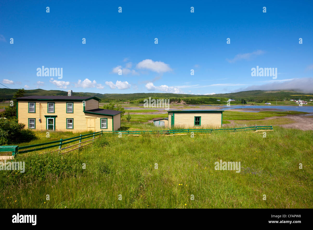 Salt box house in Branch, Newfoundland and Labrador, Canada Stock Photo