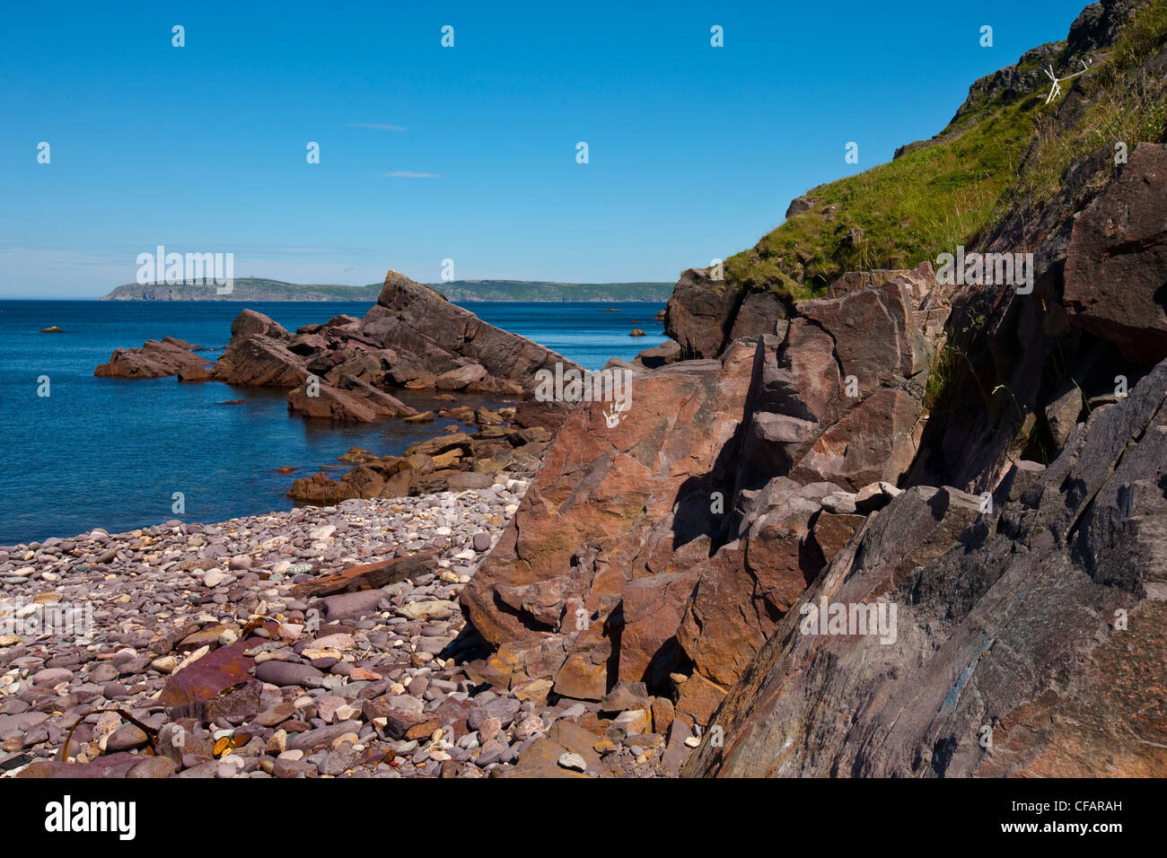 Rocky shore of Red Head Cove coastline, Newfoundland and Labrador
