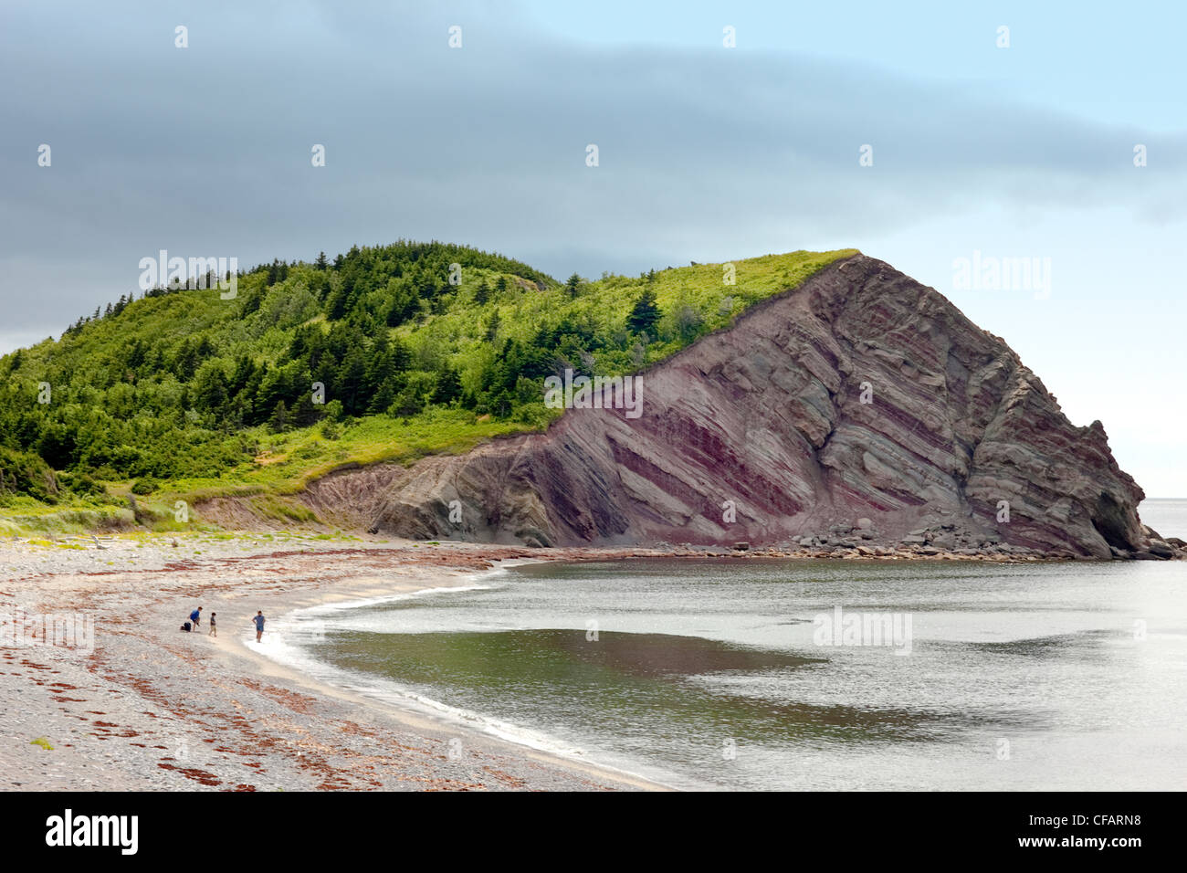 Beach at Cap Rouge in Highlands National Park, Cape Breton, Nova Scotia, Canada. Stock Photo