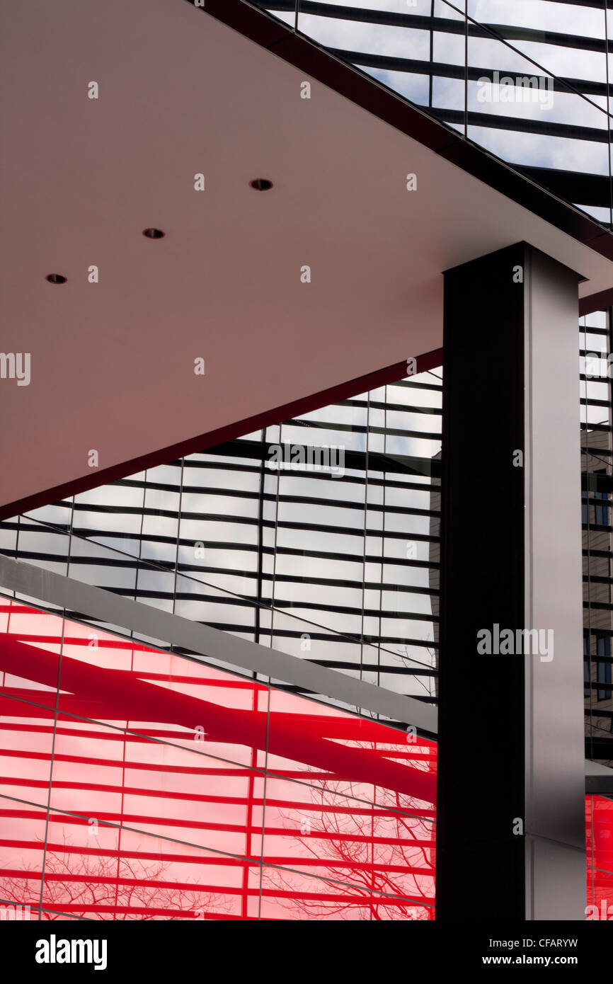 Detail of the facade of a new contemporary office building in London, UK. Stock Photo