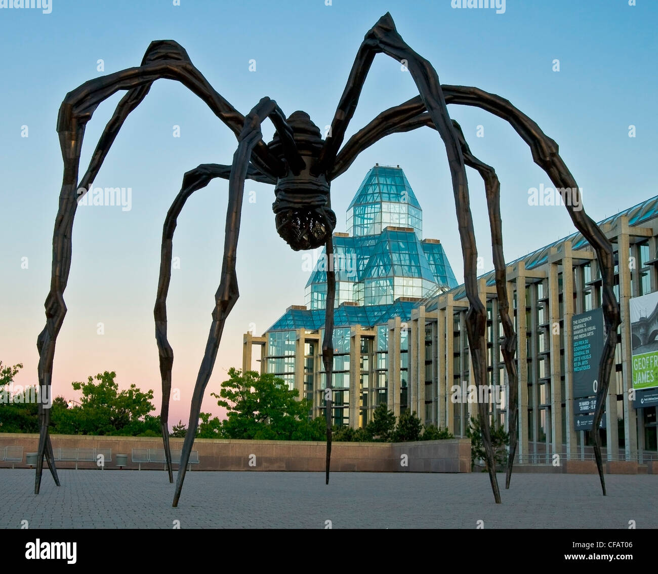 Spider sculpture named Maman outside the National Gallery of Canada in the city of Ottawa, Ontario, Canada Stock Photo