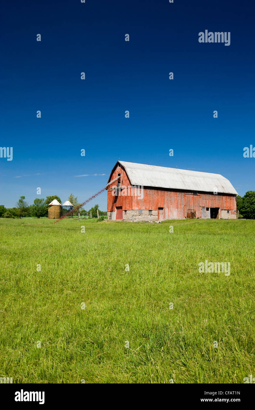 Red barn in Cherry Valley, Prince Edward County, Ontario, Canada. Stock Photo