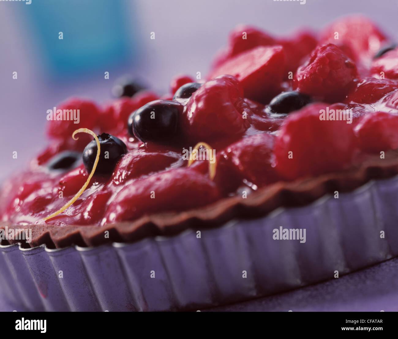 Red fruit jelly tart Stock Photo Alamy