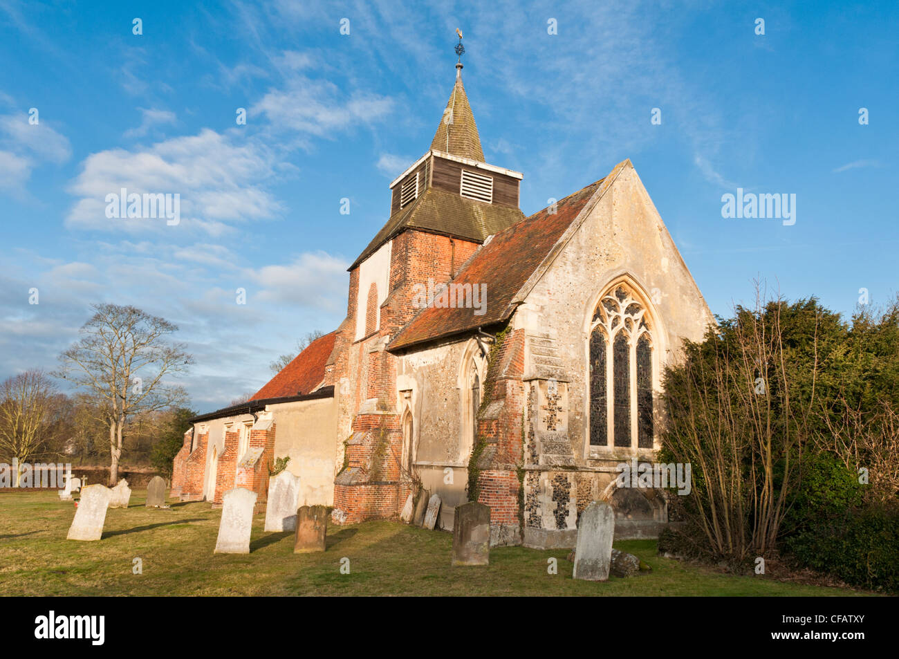 St Nicholas Church in the village of Fyfield, Essex. Stock Photo