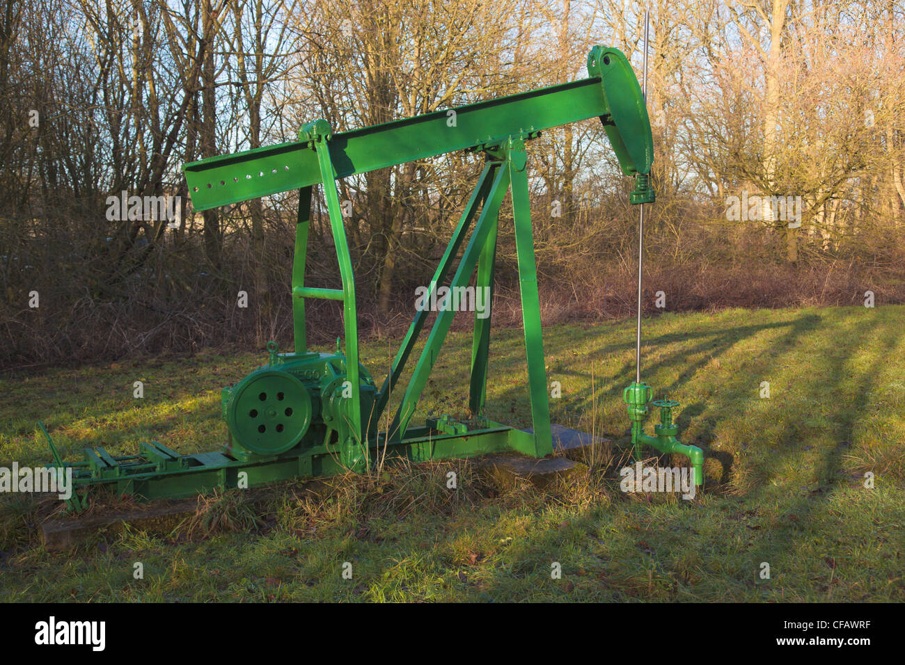 Oil pumping engine Stock Photo Alamy