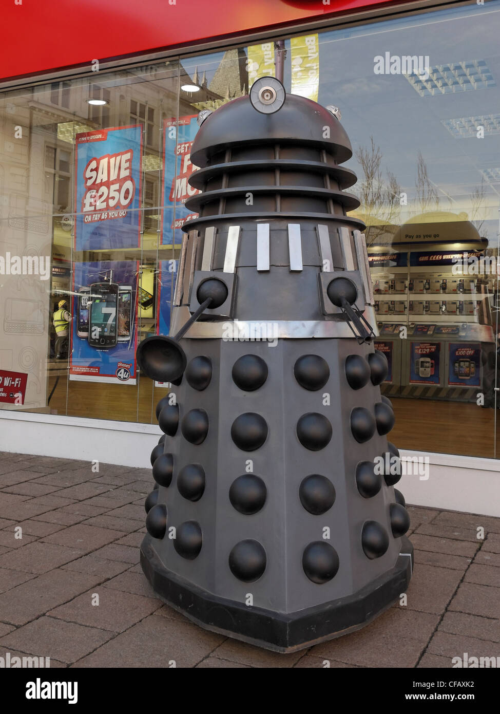 A Dalek on display in Loughborough, Leicestershire, England. Stock Photo