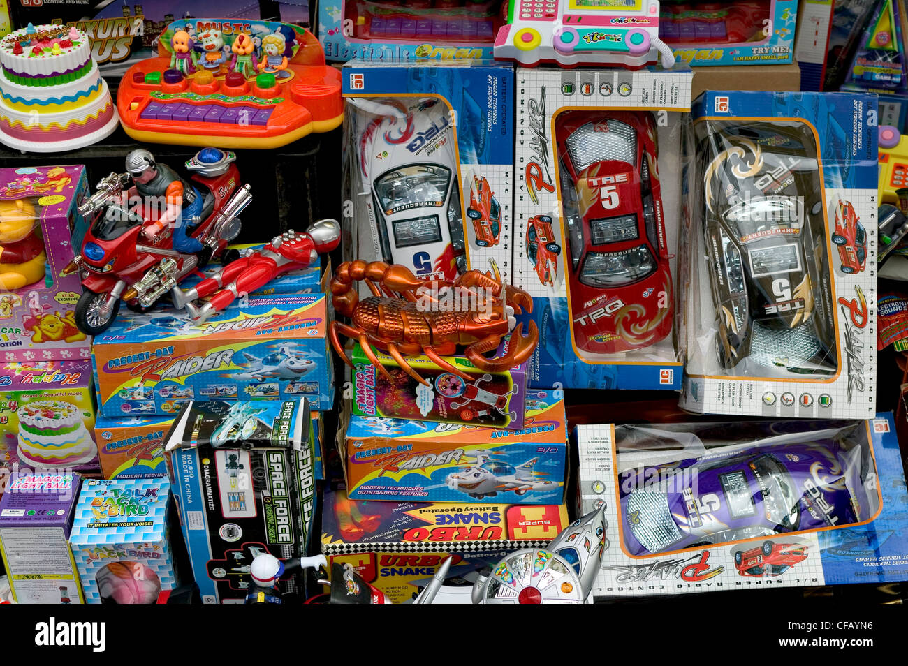 Toys in London Market stall. Stock Photo
