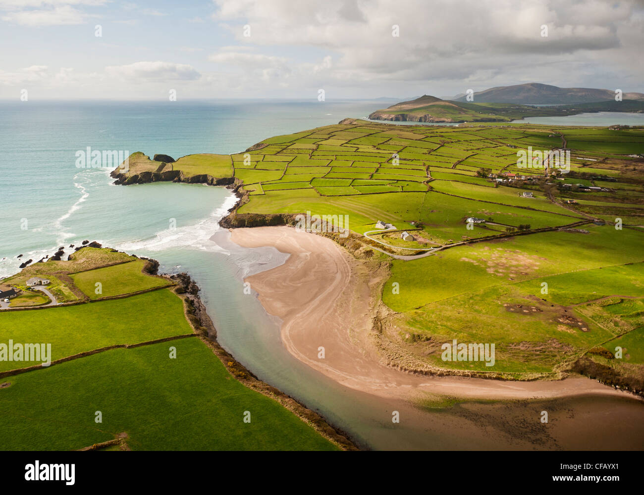 Aerial photography of Doonsheane Dingle Peninsula Co. Kerry Ireland