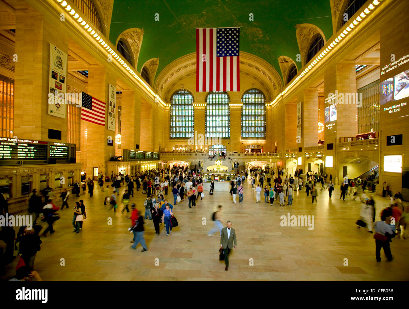 View of people in Grand Central Station, New York City. Stock Photo