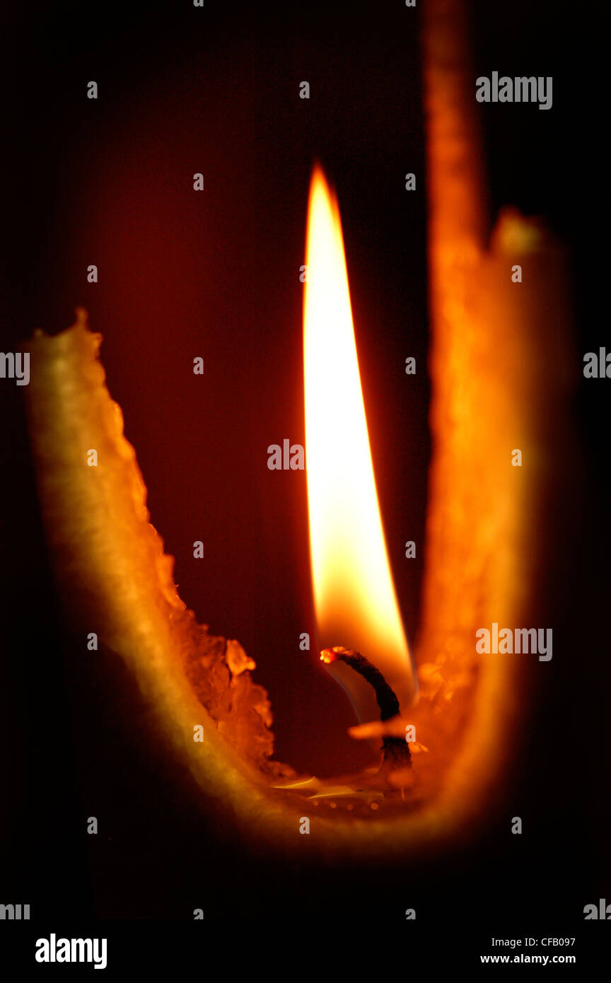 A candle flame. Stock Photo