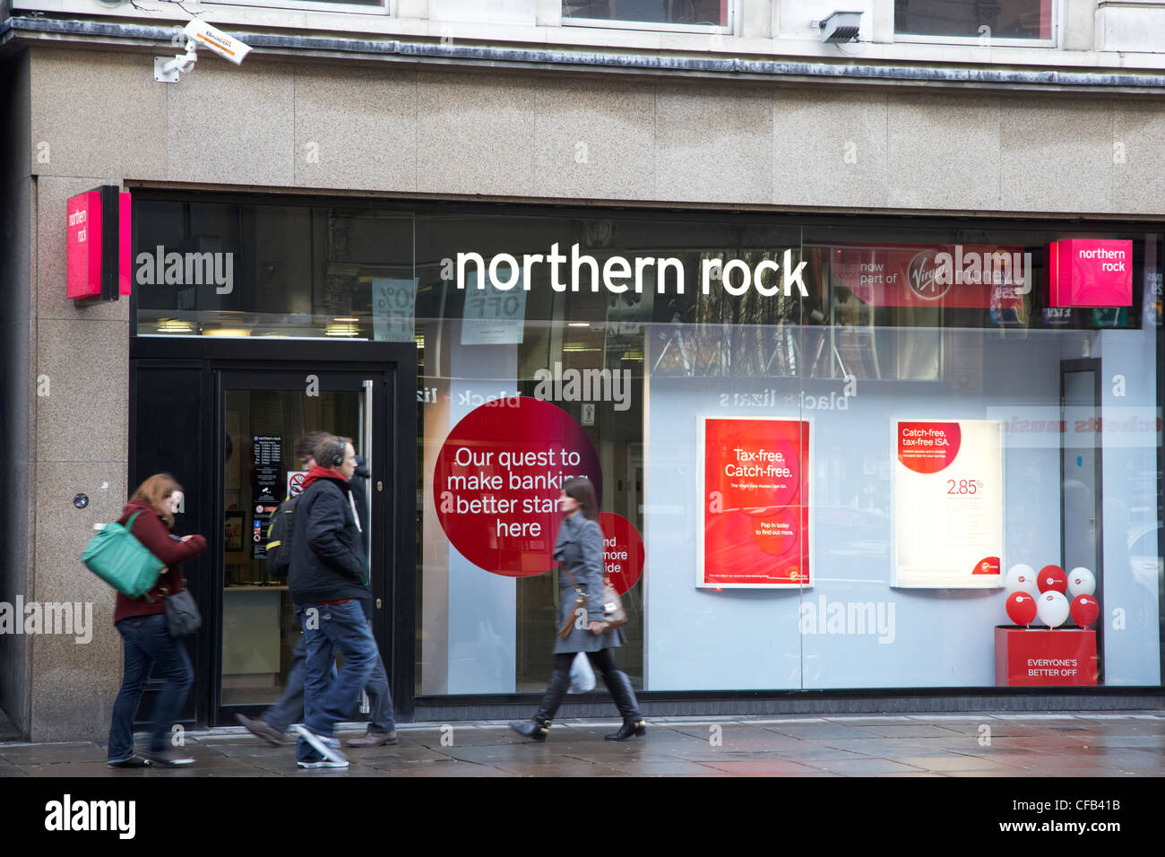 northern rock now virgin money bank branch Belfast Northern Ireland UK Stock Photo