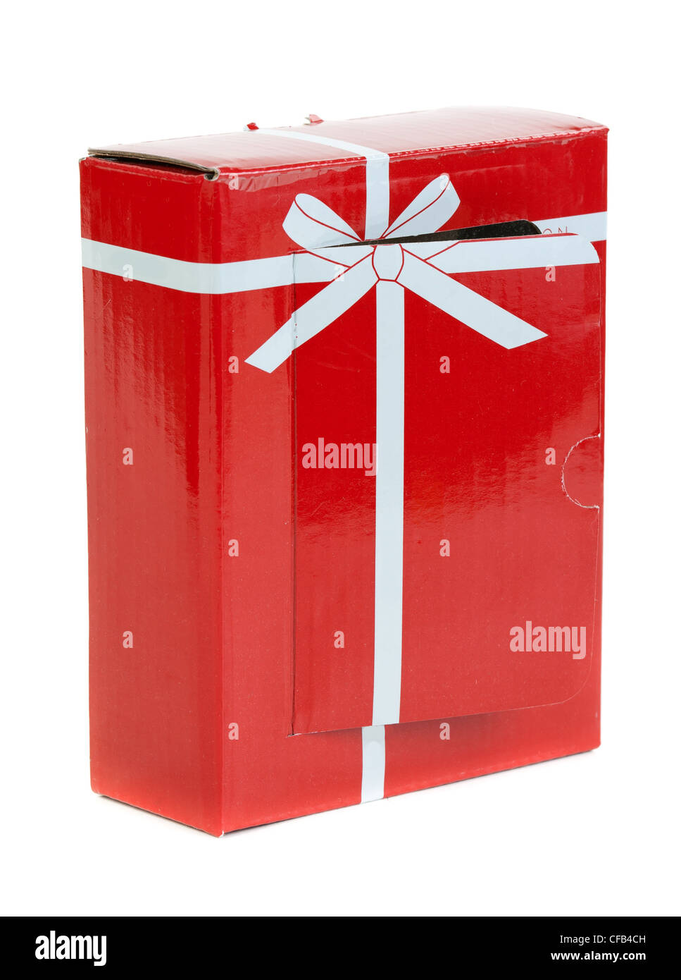 red gift box isolated on white background Stock Photo - Alamy