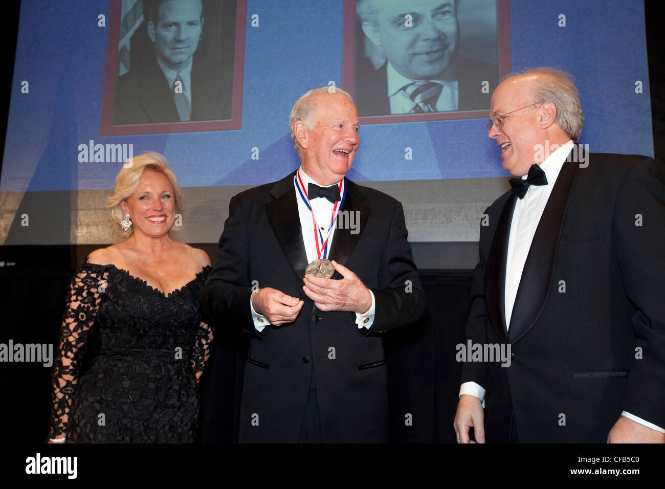 James A. Baker III of Houston, diplomat and statesman served under three United States presidents, gets legendary Texan award Stock Photo