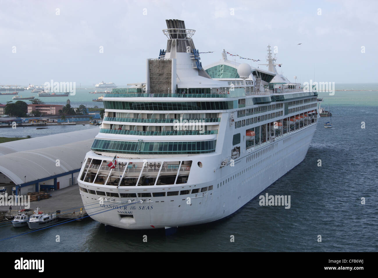 Cruise ship Grandeur of the Seas berthed at Colon, Panama Stock Photo