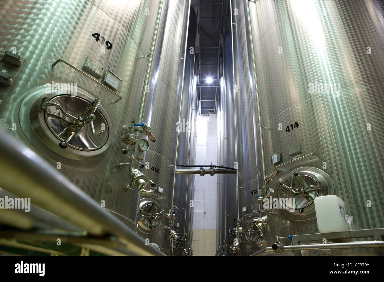 Canton, Thurgau, Switzerland, Europe, Switzerland, Europe, Egnach, agriculture, drinks, industry, barrels, fruit juice, must, ap Stock Photo