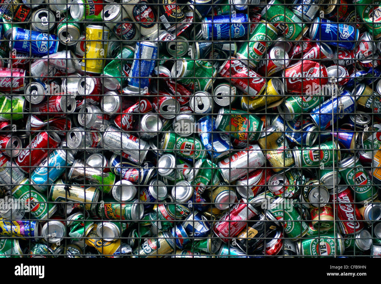 Cans awaiting recycling, Sydney, Australia Stock Photo Alamy