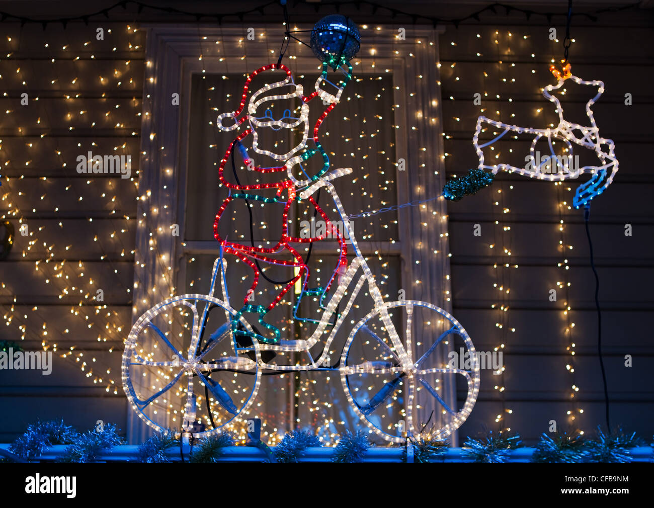 The iconic annual christmas lights on display in houses, Franklin Road