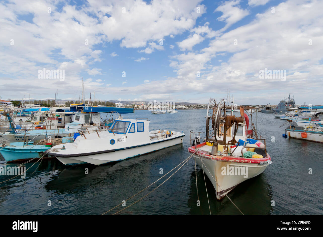 Fishing boats at Paphos harbor, Cyprus Stock Photo Alamy