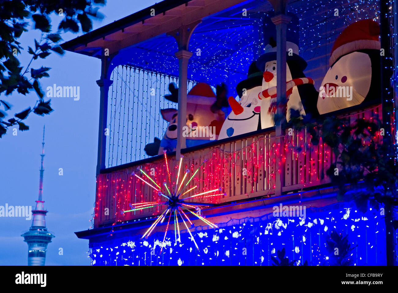The iconic annual christmas lights on display in houses, Franklin Road