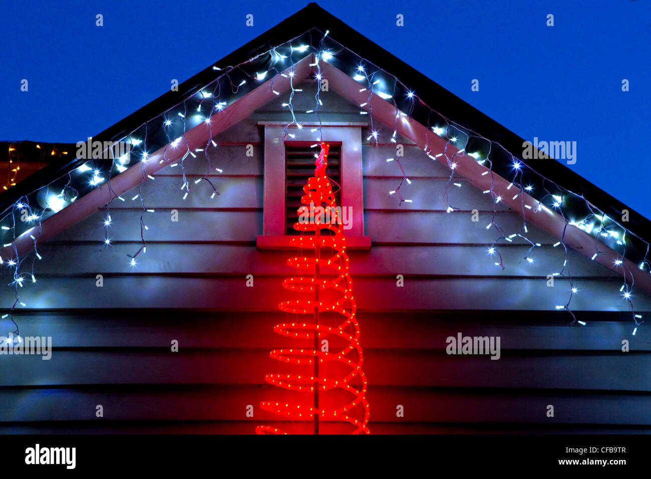 The iconic annual christmas lights on display in houses, Franklin Road