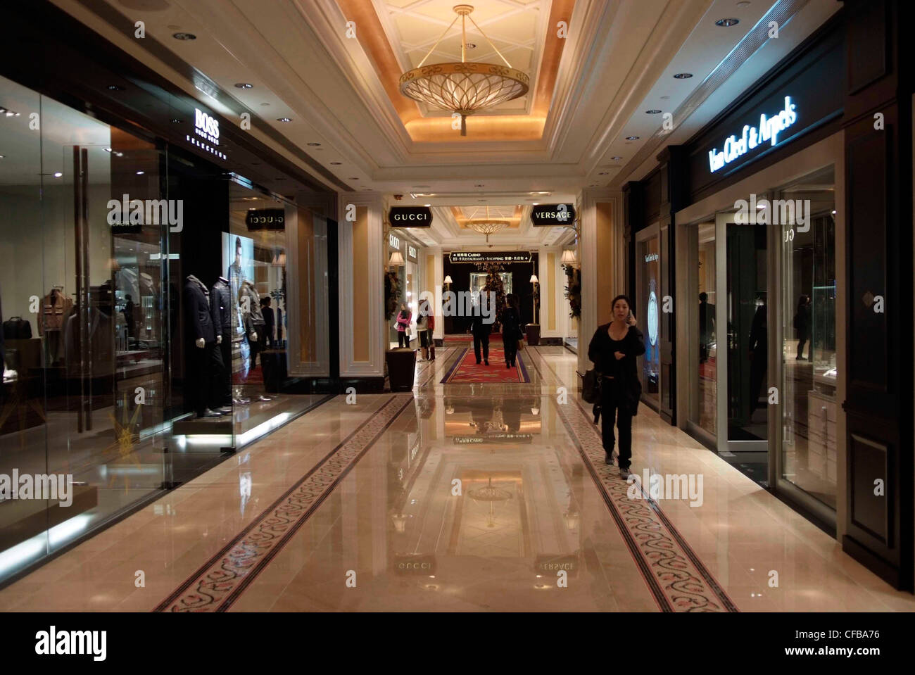 CHINA MACAU SAR The Wynn Hotel and Casino shopping arcade with luxury