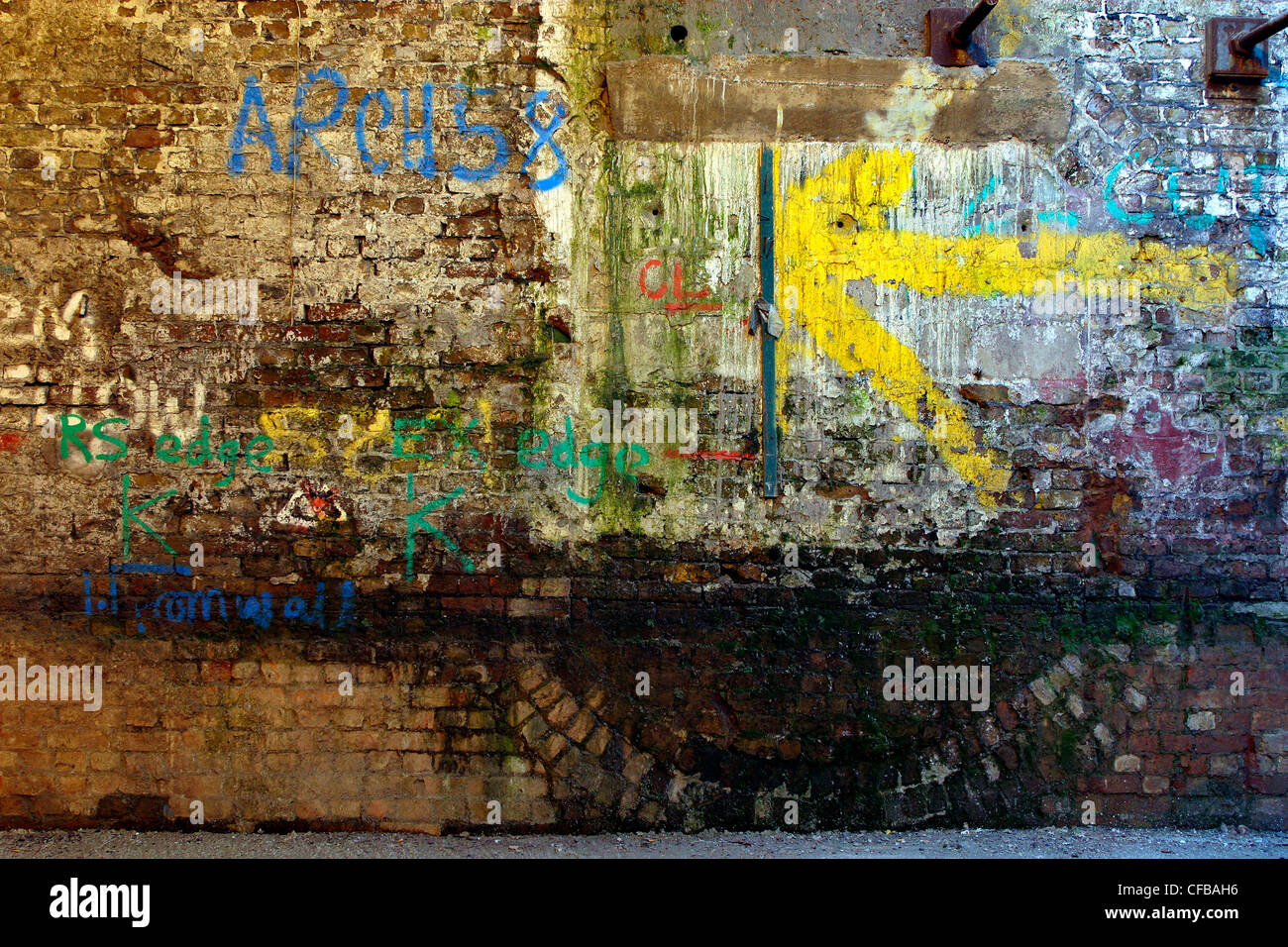 London: Graffiti on streets Stock Photo