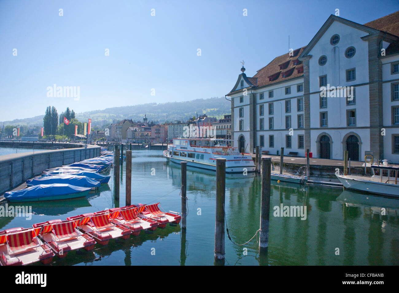 Ship Boat Ships Boats Lake Canton St Gallen St Gall Stock Photo Alamy